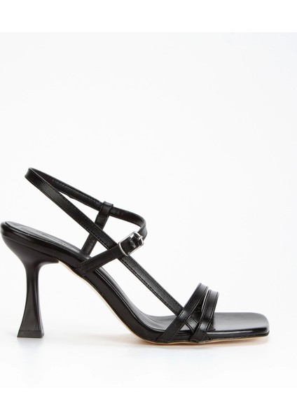 Kadın İnce Topuklu Şık Ayakkabı Siyah modelleri
