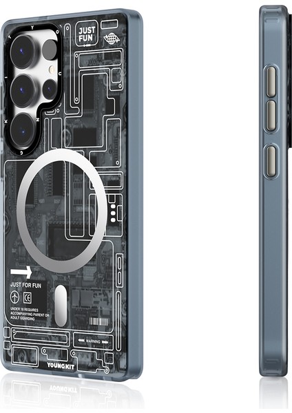 Galaxy S25 Ultra Kılıf Magsafe Şarj Özellikli Youngkit Technology Serisi Kapak Siyah fiyatları