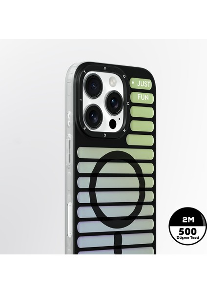 iPhone 16 Pro Kılıf Magsafe Şarj Özellikli Youngkit Geek Serisi Kapak Siyah