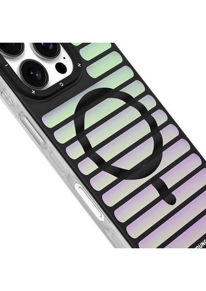 iPhone 16 Pro Kılıf Magsafe Şarj Özellikli Youngkit Geek Serisi Kapak Siyah