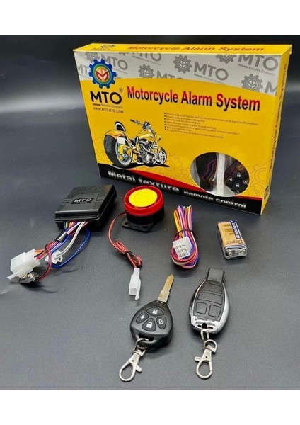 Motosiklet Alarm Sistemi 125DB - 12V--- Anahtarla Uzaktan Kontrol