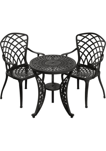 Hitit Model 2'li Ferforje Görünümlü Plastik Fiskos Masalı Takım