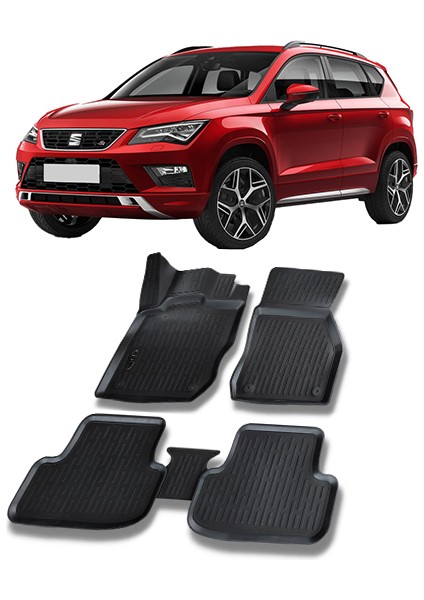 Seat Ateca 2017 ve Sonrası 3D Havuzlu Araca Özel Paspas Takımı