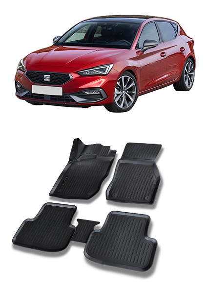 Seat Leon (Mk4) 2021 ve Sonrası 3D Havuzlu Araca Özel Paspas Takımı