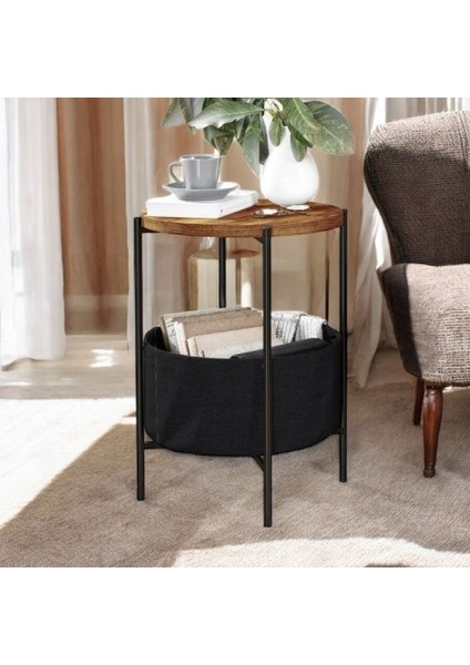 Eva Yan Sehpa Çantalı Gazetelikli Kahve Sehpası Sunum modelleri