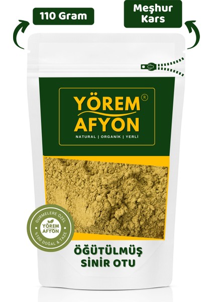 Kars Yöresinin Dağ Eteklerinden Toplanmış Öğütülmüş Toz Sinir Otu, Damar Otu ( Plantago ) | 110GR.