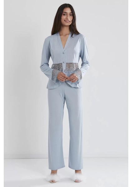 Moon Wear P5040 Kadın Penye Gecelik Sabahlık