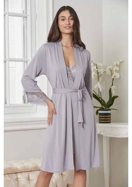 Moon Wear P5040 Bayan Penye Gecelik Sabahlık