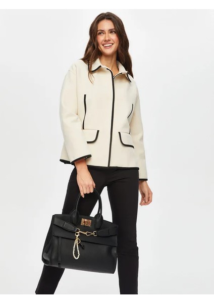 Kontrast Biye Detaylı Astarsız Kaşe Ceket 012 fiyatları