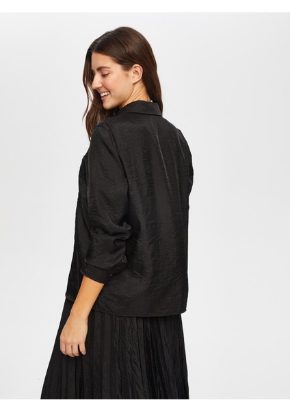 Zincir Nakış Detaylı Saten Dokulu Gömlek 007 indirimleri