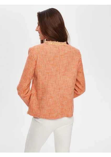 Şerit Detaylı Renkli Tüvit Ceket 020 modelleri