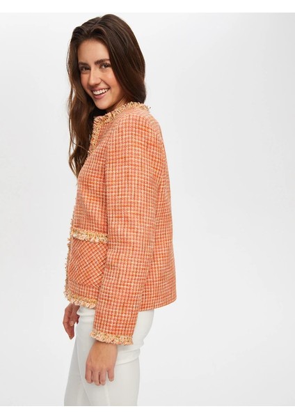 Şerit Detaylı Renkli Tüvit Ceket 020 fırsatları