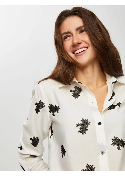 Allover Çiçek Flok Baskılı Tunik 014 indirimleri