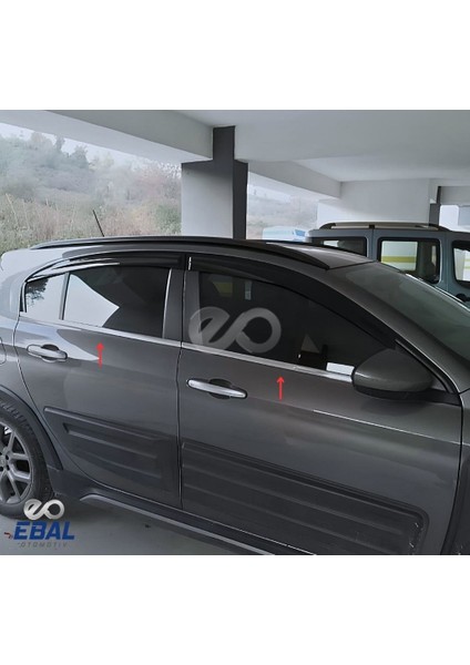 Fiat Egea Cross Krom Cam Çıtası 4 Parça 2020 ve Üzeri P.çelik