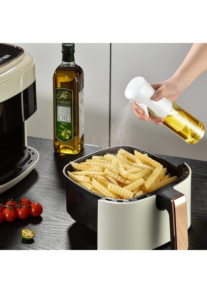 200 ml Airfryer Sprey Yağdanlık Zeytinyağı Sirke Yağ Püskürtmeli Damlatmaz Cam Şişe Şişesi