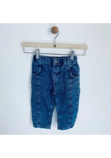 9-48 Ay Erkek Çocuk Kot Pantolon Mavi 12-18 Ay Denim Mavi