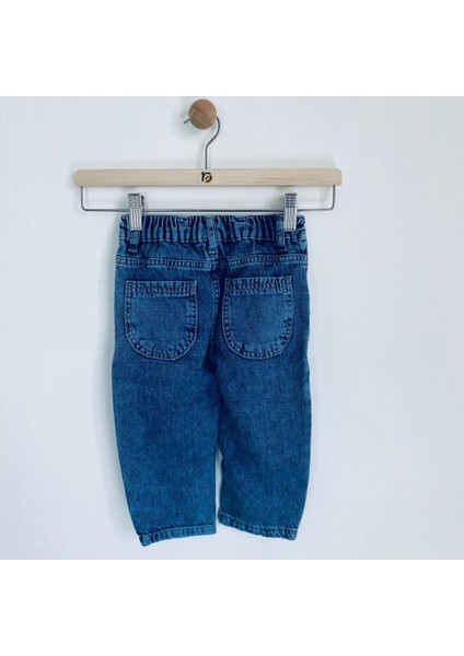 9-48 Ay Erkek Çocuk Kot Pantolon Mavi 12-18 Ay Denim Mavi