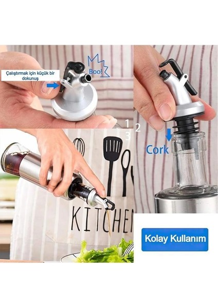 Damlatmaz Kapaklı Şişe Tıpası Sızdırmaz Yağdanlık Ucu Kapağı Mantar Tıpa Yağ Şarap Şişesi Başlığı fırsatları