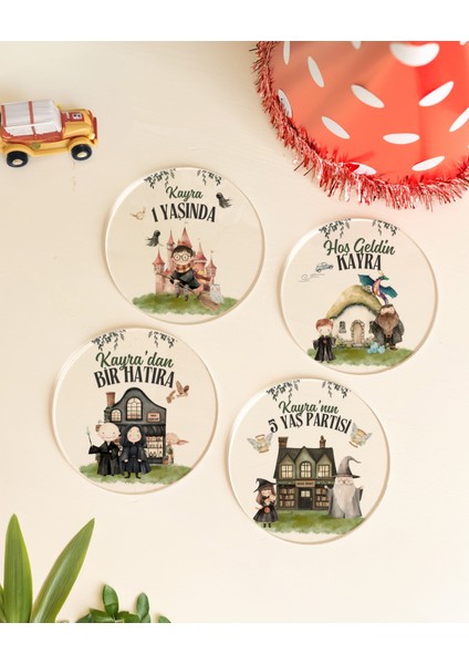 Harry Potter Temalı Pleksi Bardak Altlığı - Bebek Hediyeliği ve Doğum Günü Hatırası 30 Adet fiyatları