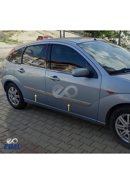 Ford Focus 1 (HB) Krom Yan Kapı Çıtası 1998-2005 4 prç Paslanmaz Çelik