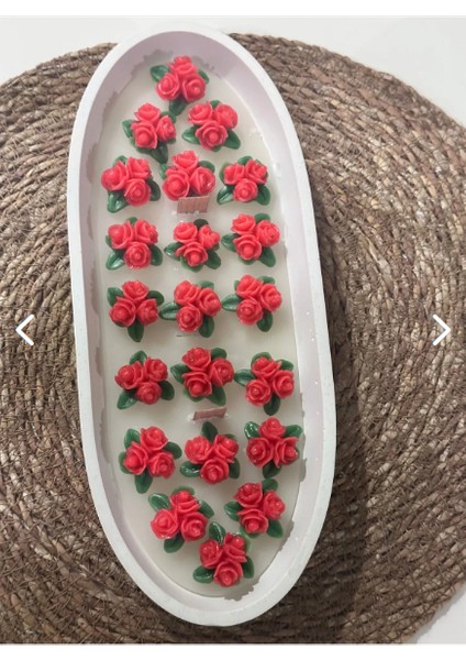 Sevgilier Günü Kayık Tabakta Mum 30 x 15 cm
