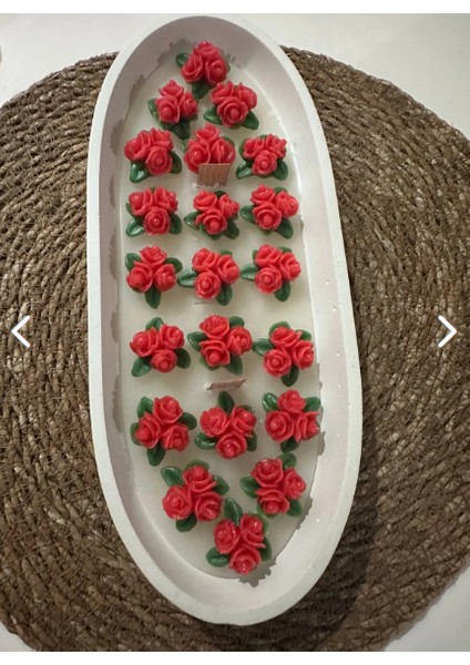 Sevgilier Günü Kayık Tabakta Mum 30 x 15 cm fiyatları