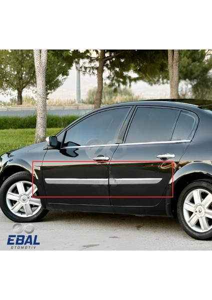 Renault Megane 2 Hb Krom Yan Kapı Çıtası 4 Prç. 2006-2010 Arası P.çelik (Geniş-Uzun) fiyatları