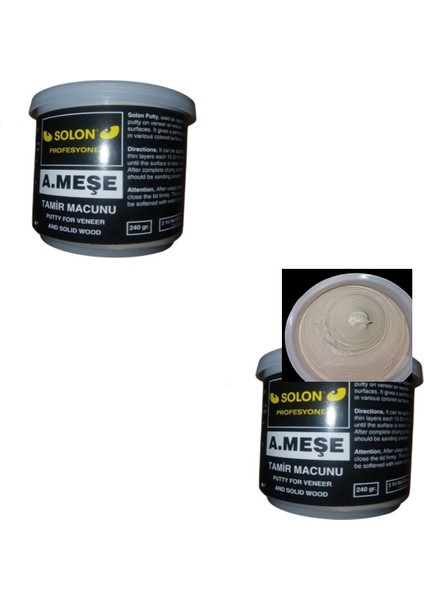 2 Adet Çok Amaçlı Ahşap Parke Masa Sehpa Çizik Çok Amaçlı Tamir Dolgu Macunu Açık Meşe 240 Gr