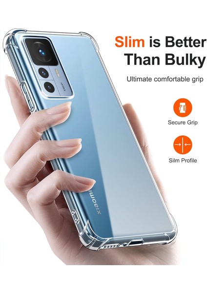 Xiaomi Mi 12T - Mi 12T Pro Uyumlu Kılıf Köşe Korumalı Darbeye Dayanıklı Antişok Şeffaf Silikon + 9h Ekran Koruyucu Cam 2in1 Set modelleri