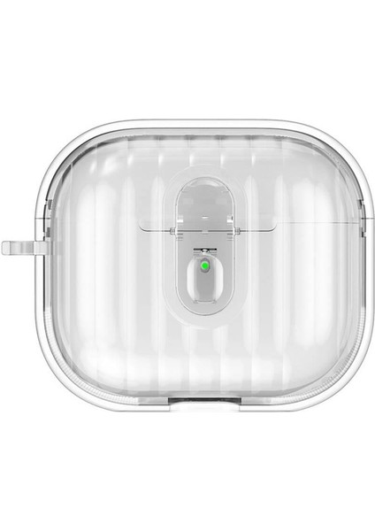 Airpods 4 Kılıf Kenarları Renkli Şeffaf Dilimli Silikonairbag 40 Kılıf