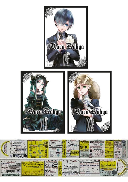 Manga Seti / Kara Kahya 18. 19. 20. Ciltler (Matematik Öğreten Cetvel) - Yana Toboso