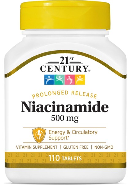 Prolonged Release Energy Support Niacinamide 500 Mg 110 Tablet (Non-Flush)