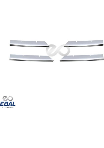 Renault Megane 2 Krom Ön Panjur 4 Prç. 2006-2010 Model arası uyumlu Paslanmaz Çelik