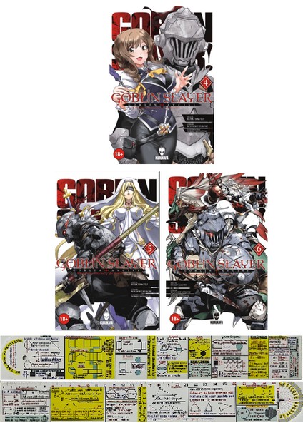 Manga Seti / Goblin Slayer 4. 5. 6. Ciltler (Matematik Öğreten Cetvel) - Kumo Kagyu