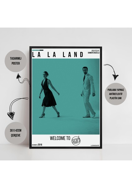 La La Land / Movie Çerçeveli Film Poster Tasarım Tablo Duvar dekoru Wall art