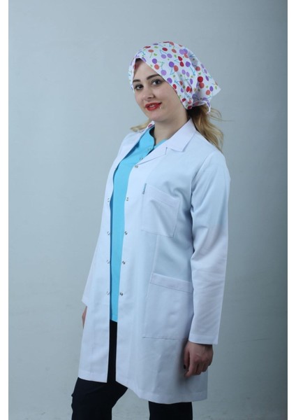 Kadın Klasik Yaka Beyaz Uzun Kollu Uzun Doktor Önlük, Hemşire, Eczacı Öğretmen Laboratuvar Önlüğü