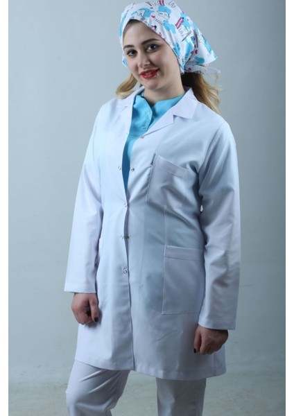 Kadın Klasik Yaka Beyaz Uzun Kollu Uzun Doktor Önlük, Hemşire, Eczacı Öğretmen Laboratuvar Önlüğü fiyatları