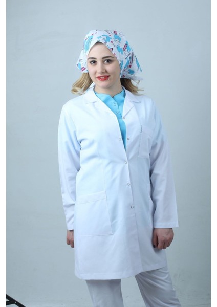 Kadın Klasik Yaka Beyaz Uzun Kollu Uzun Doktor Önlük, Hemşire, Eczacı Öğretmen Laboratuvar Önlüğü modelleri