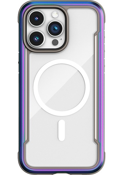 iPhone 15 Pro Max Kılıf Magsafe Uyumlu Airbagli Raptic Shield Serisi Şeffaf Arka Yüzey Kapak Renkli