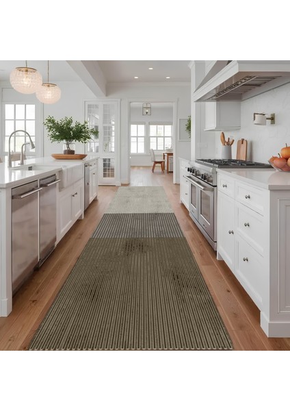 Dekoratif Salon Mutfak Koridor Halısı Modern Vizon 4015 modelleri