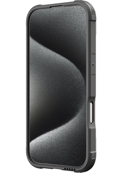 iPhone 16 Pro Max Kılıf Magsafe Uyumlu Airbagli Raptic Shield Serisi Şeffaf Kapak Kahverengi
