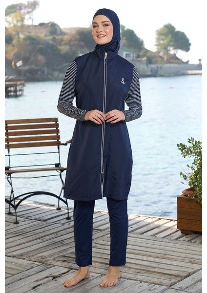 Tam Kapalı Tesettür Mayo 25950 Koyu Lacivert modelleri