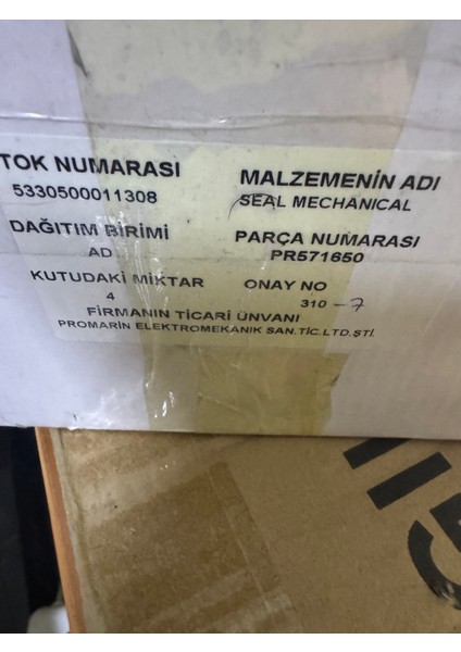 Promarın 5330500011308 Seal Mechanıcal 1450
