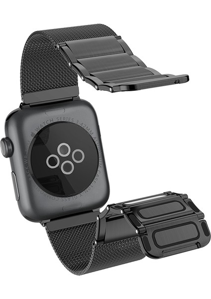 Watch 38MM Uyumlu Magnetik Metal Hasır Kordon Classic Plus Serisi Siyah fiyatları