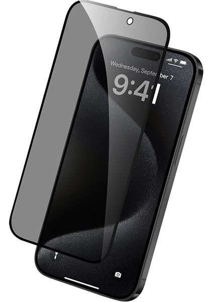 Apple iPhone 16 Pro Hayalet Privacy Temperli Cam Ekran Koruyucu