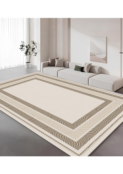 Dekoratif Salon Mutfak Koridor Halısı Modern Vizon 4012
