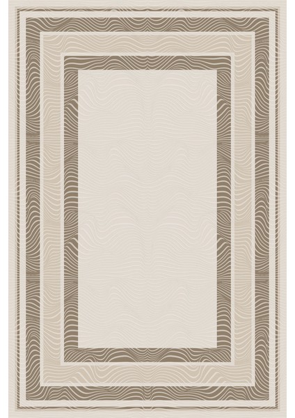 Dekoratif Salon Mutfak Koridor Halısı Modern Vizon 4012