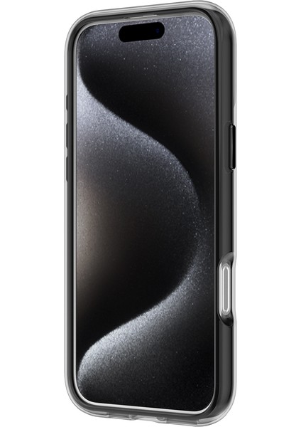 iPhone 16 Pro Kılıf Magsafe Uyumlu Raptic Airjoy Serisi 360 Dönebilen Standlı Kapak Siyah - Gri