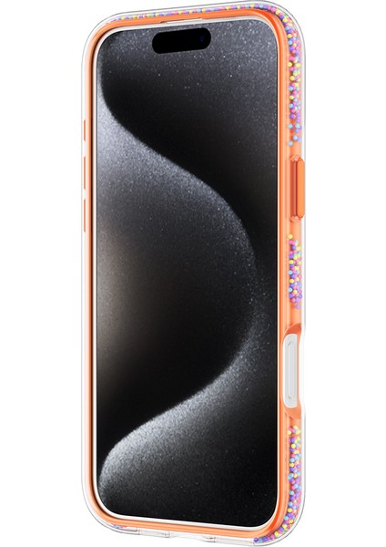 iPhone 16 Pro Kılıf Magsafe Uyumlu Raptic Airjoy Serisi Boncuk Tasarımlı Şeffaf Kapak Turuncu fırsatları