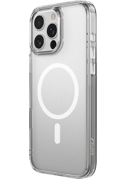 iPhone 16 Pro Kılıf Magsafe Şarj Özellikli Raptic Crystal Magsafe Serisi Şeffaf Kapak Şeffaf